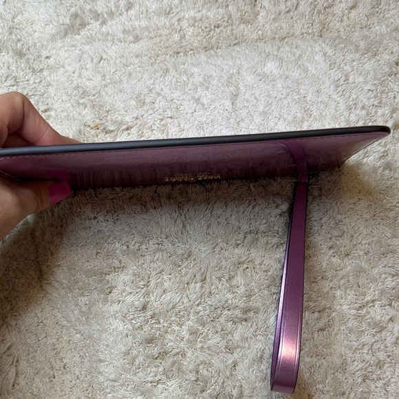 NWT Kate Spade Metallic Medium Zip Wristlet Quartz Pink - Picture 4 of 9